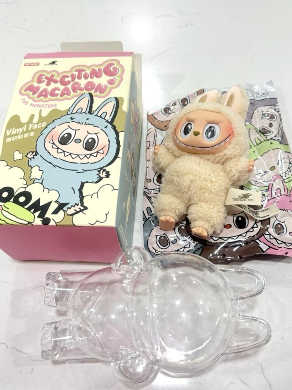 Pop Mart Labubu Exciting Macaron Soy Milk New in Open Box with Case